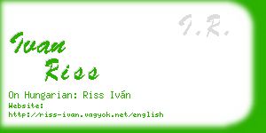 ivan riss business card